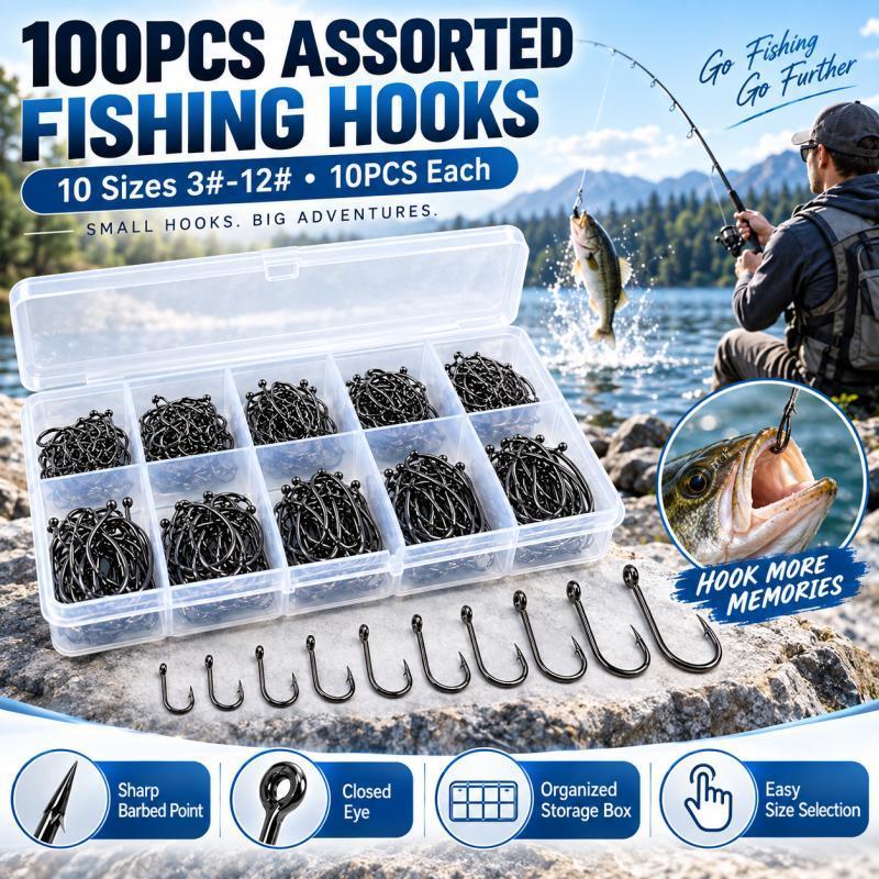 Ensemble de 100 hameçons à ard - Fishing Hook Assortment avis et prix